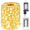 thumbnail image 1 of RESNICE Plug in Fairy Lights 66FT 200 LED Waterproof Silver Wire LED Twinkle String Lights with Remote for Living Room Bedroom Patio Porch Garden Christmas Tree Wedding, 1 of 10