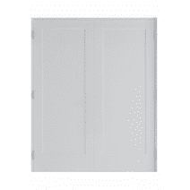 RESO 72 in. x 80 in. Solid Core Primed Composite Double Prehung French Door with Catch ball and Satin Nickel Hinges