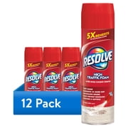 12 pack Resolve High Traffic Carpet Stain Cleaner Solution and Odor Remover Foam, 22 oz