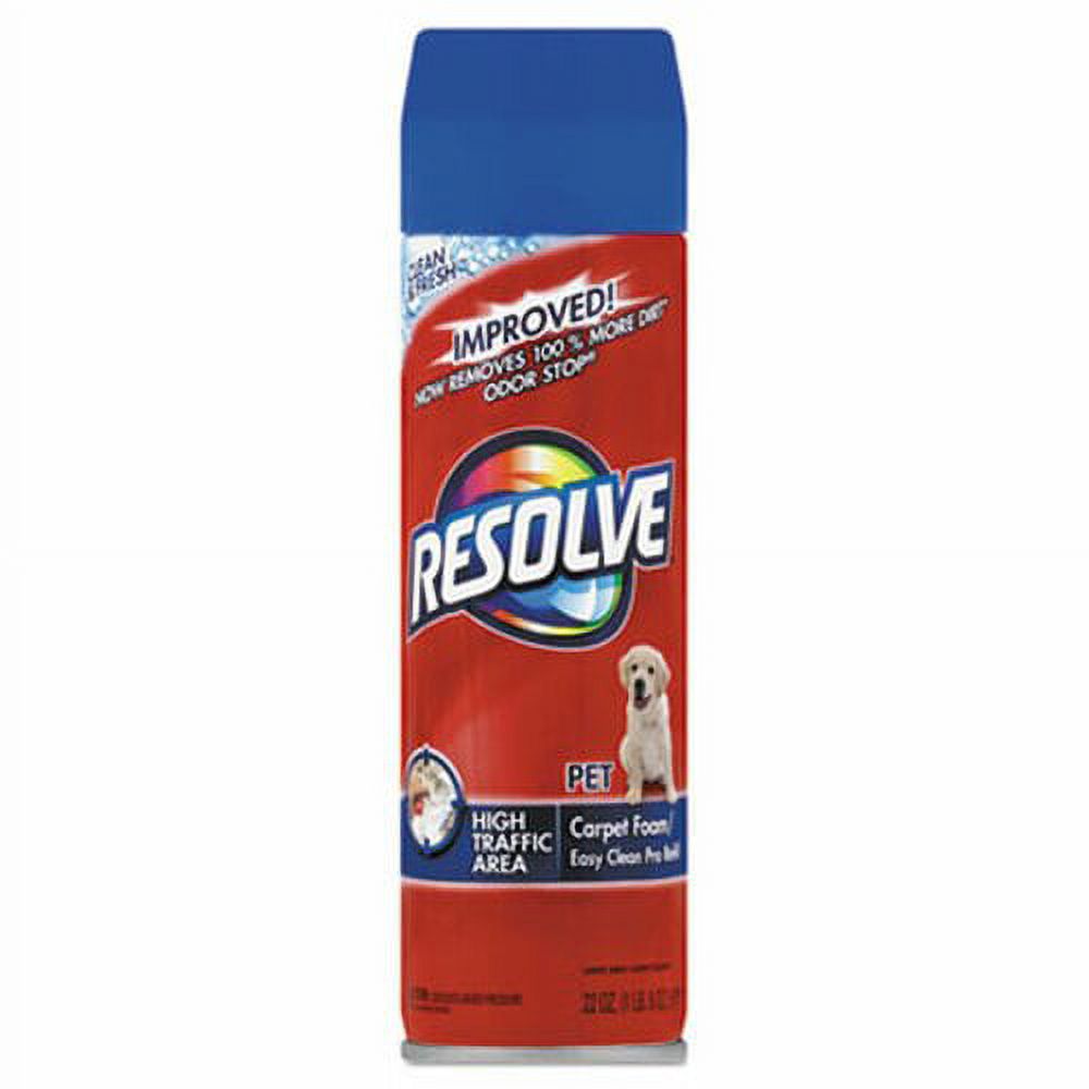 RESOLVE Pet High Traffic Foam Carpet and Upholstery Cleaner 22 oz Aerosol 12 /carton (RAC83262CT