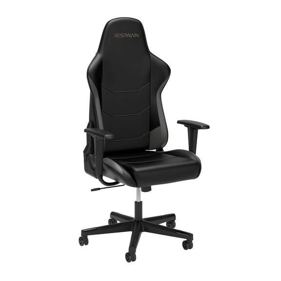 RESPAWN 110 Ergonomic Gaming Chair - Reclining Office Video Game Swivel Chair with Lumbar Support, Headrest, Heavy Duty, High Back, Racing Style Gaming Recliner Seat for Computer Gamer - Gray