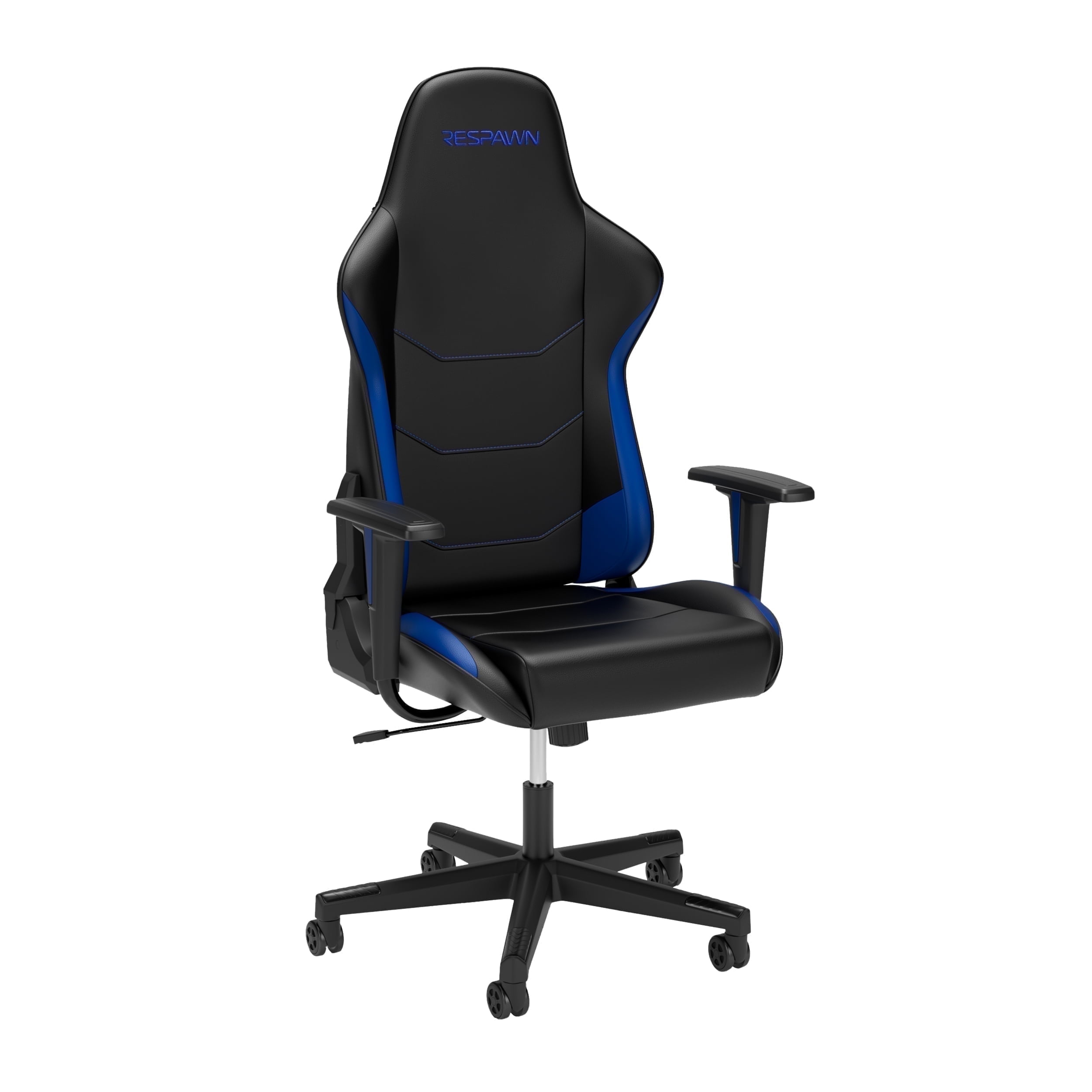 RESPAWN 110 Ergonomic Gaming Chair - Reclining Office Video Game Swivel Chair with Lumbar Support, Headrest, Heavy Duty, High Back, Racing Style Gaming Recliner Seat for Computer Gamer - Blue
