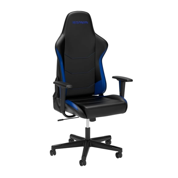 RESPAWN 110 Ergonomic Gaming Chair - Reclining Office Video Game Swivel Chair with Lumbar Support, Headrest, Heavy Duty, High Back, Racing Style Gaming Recliner Seat for Computer Gamer - Blue