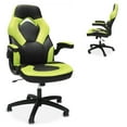 thumbnail image 1 of RESPAWN 3085 Ergonomic Gaming Chair for Adults, High Back Office Chair with Headrest and Flip Up Arms, Leather Racing Style Gaming Seat with Lumbar Support, Video Game Computer Desk Seat - Green, 1 of 7