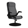 thumbnail image 1 of RESPAWN 800 Swivel Rocker Gaming Chair - Ergonomic Floor Gaming Seat with Lumbar Support, Flip Up Armrest, High Back, Pedestal Base, Comfortable No Wheels Consle Video Game Rocker Chair - Gray Fabric, 1 of 7