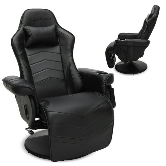 RESPAWN 900 Console Gaming Recliner with Footrest and Lumbar Support - Comfortable Ergonomic Gaming Chair with Headrest, No Wheels, Reclining, Heavy Duty, Racing Style Video Game Chairs - Black