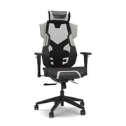 RESPAWN FLEXX Ergonomic Office and Gaming Chair with Lumbar Support - Breathable Mesh Recliner with Headrest & Adjustable Arms, Comfy Home Office Desk Chairs, Reclining Gaming Seat for Adults - Gray
