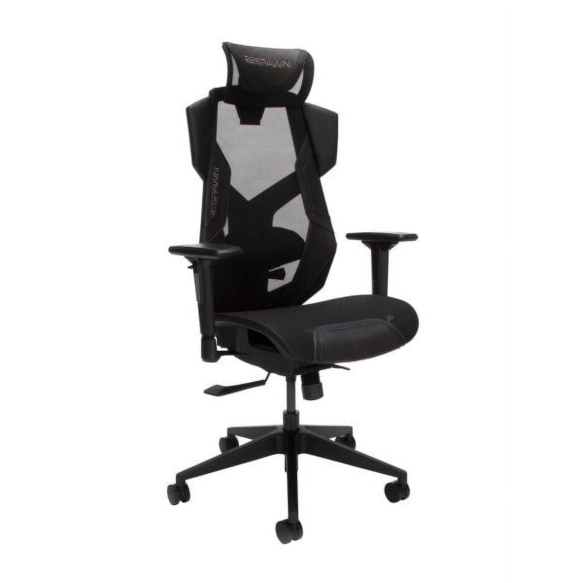 RESPAWN FLEXX Ergonomic Office and Gaming Chair with Lumbar Support - Breathable Mesh Recliner with Headrest & Adjustable Arms, Comfy Home Office Desk Chairs, Reclining Gaming Seat for Adults - Black