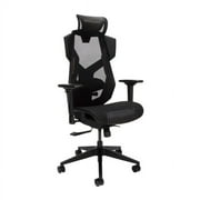 RESPAWN FLEXX Ergonomic Office and Gaming Chair with Lumbar Support - Breathable Mesh Recliner with Headrest & Adjustable Arms, Comfy Home Office Desk Chairs, Reclining Gaming Seat for Adults - Black