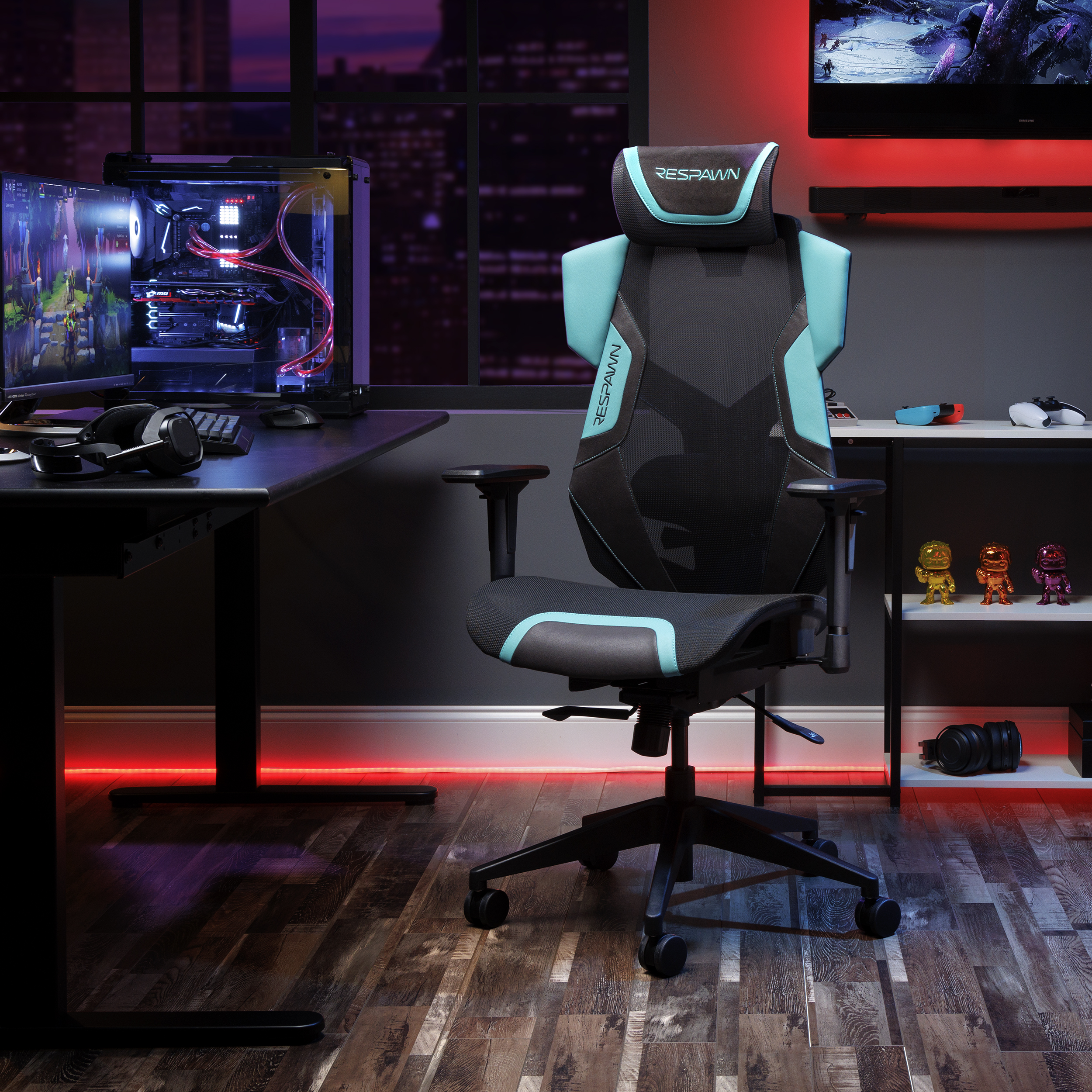 RESPAWN FLEXX Mesh Gaming Chair With Lumbar Support,Ergonomic Gaming