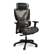 RESPAWN SPECTER Ergonomic Office Chair with Lumbar Support, Headrest, Adjustable Arms - Comfy Breathable Mesh Computer Desk Seat for Home Office, High Back Reclining Gaming Chairs for Adults - Gray