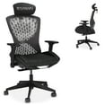 thumbnail image 1 of RESPAWN SPIRE Ergonomic Office Chair with Lumbar Support, Headrest, Adjustable Arms and Cooling Gel Seat Cushion, Comfy Breathable Mesh Seat for Home Office, High Back Reclining Gaming Chair - Black, 1 of 7