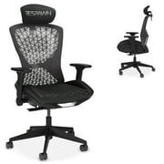 RESPAWN SPIRE Ergonomic Office Chair with Lumbar Support, Headrest, Adjustable Arms and Cooling Gel Seat Cushion, Comfy Breathable Mesh Seat for Home Office, High Back Reclining Gaming Chair - Black