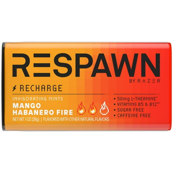 RESPAWN by Razer Spicy BCF26 Mango Habanero Breath Mints Sugar Free Mouth Watering, Mints Bulk, 1 oz Packs (Pack of 8)