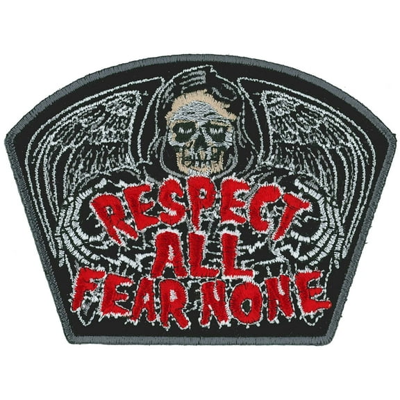 RESPECT ALL FEAR NONE PATCH - High Thread Iron-On Heat Sealed Backing Sew-On Patch - 4" x 3"