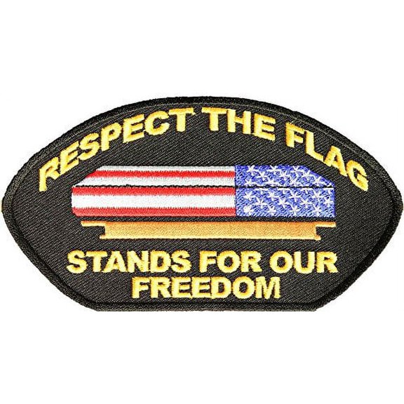 RESPECT THE FLAG STANDS FOR OUR FREEDOM PATCH - Great Color - Veteran Owned Business
