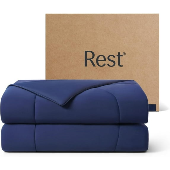REST® Evercool® Cooling Comforter, Twin, Midnight Blue