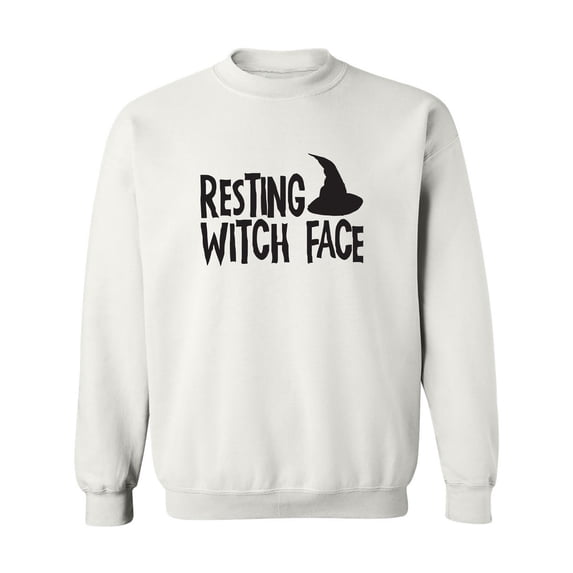 RESTING WITCH FACE (with hat) Crewneck Sweatshirt