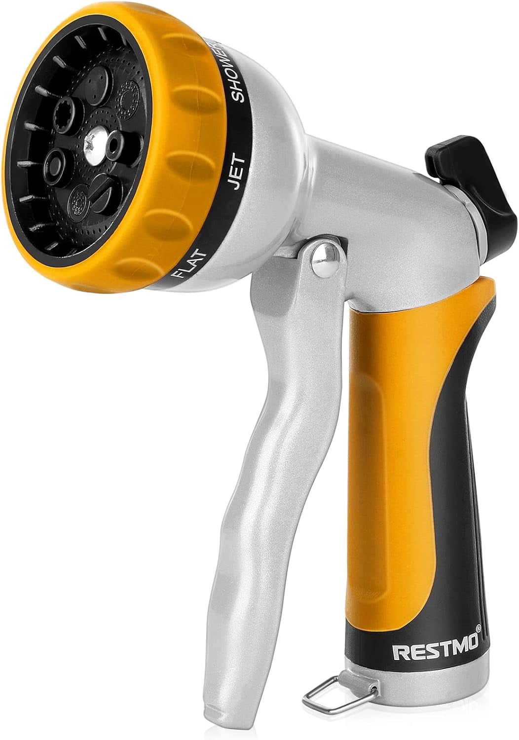 RESTMO Garden Hose Nozzle, Heavy Duty Metal Water Hose Nozzle with 7 ...