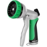 Restmo Garden Hose Nozzle, Heavy Duty Metal Water Hose Nozzle with 7 Adjustable Spray Patterns, High Pressure Hand Sprayer with Flow Control