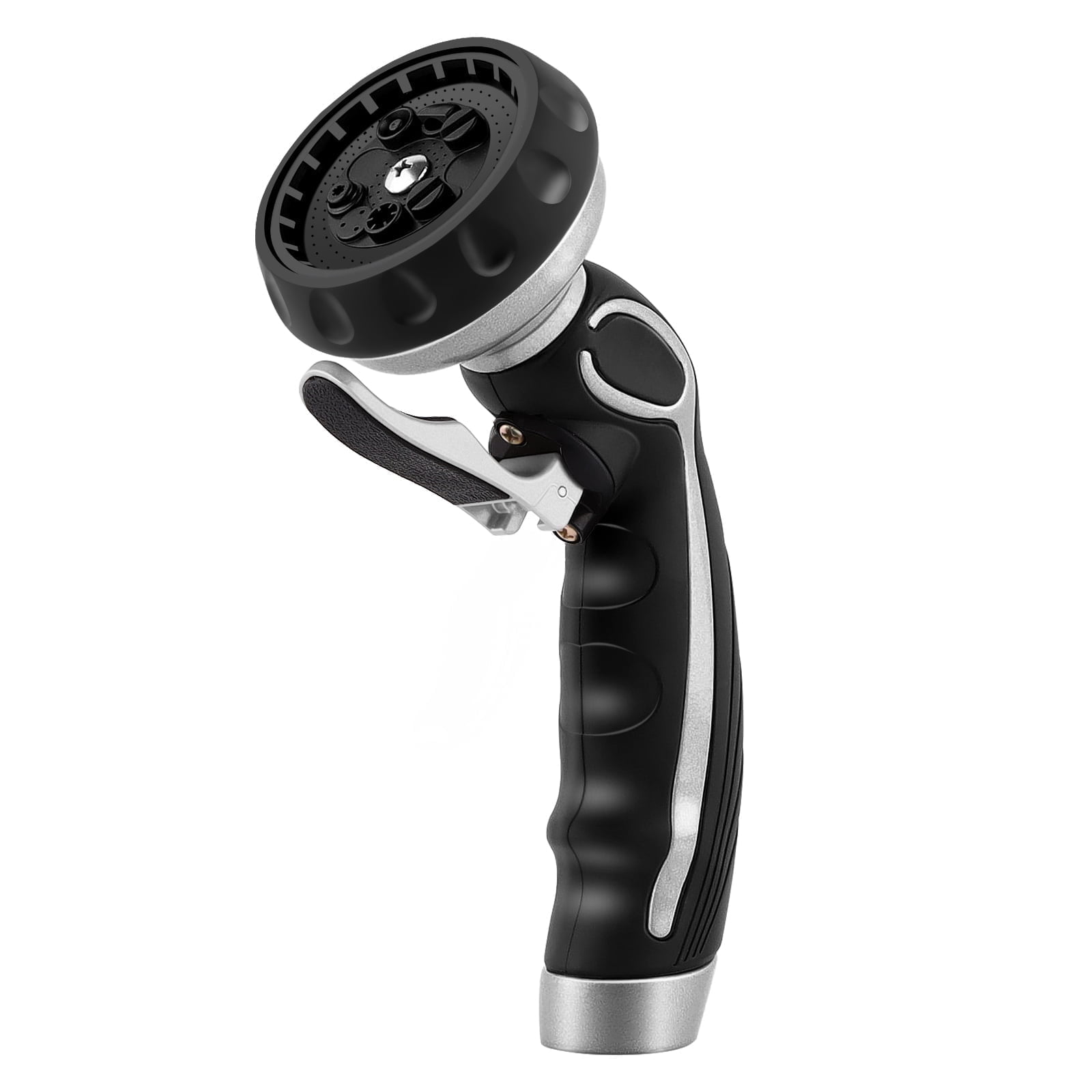 Restmo Durable Ergonomic Hose Nozzle with 9 Spray Patterns, Heavy Duty Metal Water Sprayer for Lawn, Garden, Car & Pet
