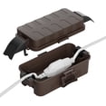 thumbnail image 1 of RESTMO Small Outdoor Electrical Box Waterproof w/Detachable Shield Covers, IP55 Extension Cord Cover for Plug, Outlet, Holiday Lights, Weatherproof Connection Box(Inner 5.9 x 3.2 x 1.8inch), Brown, 1 of 8