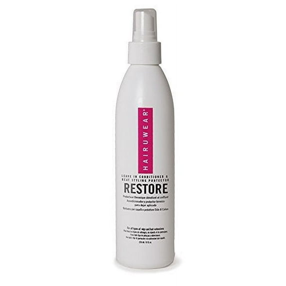 RESTORE Leave-In Conditioner Heat Styling Protector by Hair U Wear, 8 oz