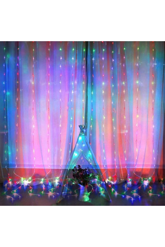 300 LED Curtain Lights String 3m*3m USB Powered Waterproof Twinkle Wall Lights