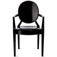 thumbnail image 1 of RETIRED Modern Plastic Dining Chair with Arms Stackable Acrylic Vanity, Set of 1, 1 piece, 1 of 3