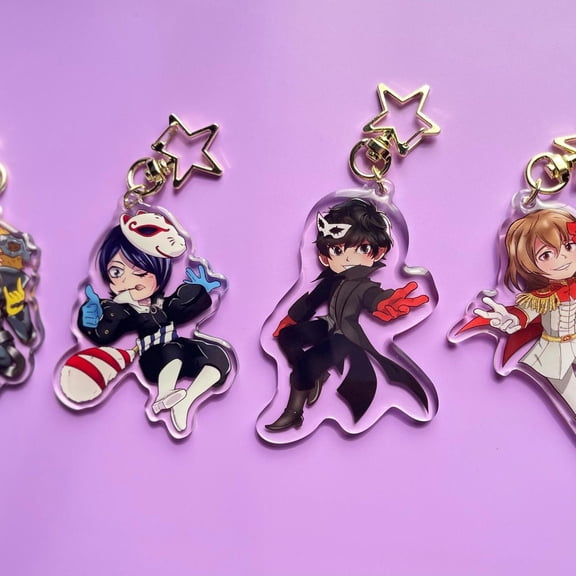 RETIRING Persona 5 Charms | Crow | Joker | Fox | Skull | P5 Goro Akechi Ren Amamiya Ryuji Sakamoto Yusuke Kitagawa Shuake Akira Kurusu (1 keychain)