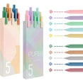 thumbnail image 1 of RETON 10 Pcs Art Gel Pen, 0.5mm Fine Point Assorted Colour Retractable Pens, Neutral Colorful Ink Rollerball Pen for Office Supplies, 1 of 8