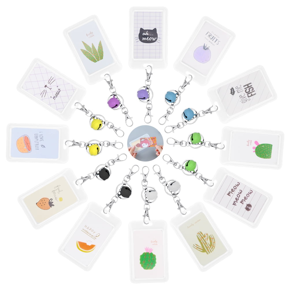 RETON 12PCS Badge Plastic Card Holder, Waterproof Vertical Transparent ...