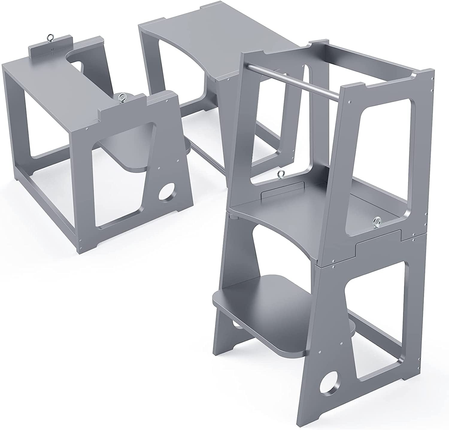 RETON 2 in 1 Kids Learning Tower,Wooden Kitchen Step Stool for Toddlers