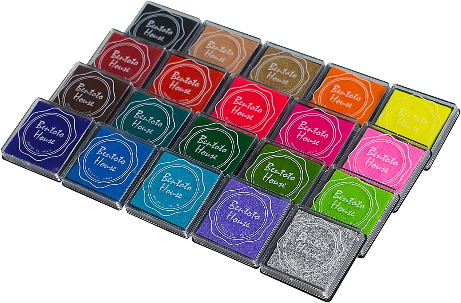 Bentoto House Vintage Stamp Ink Pad Set (20 colors) – Original Kawaii Pen