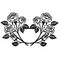 thumbnail image 1 of RETON 2Pcs Rose Wall Decor Black Metal Art - Iron Rose Wall Decorations Flower Sculpture Art Metal for Living Room Bathroom, 1 of 7