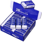 RETON 30 Pack Pencil Eraser, Soft White Erasers , Erase Easily Eraser Bulk for Artists Teachers Drawing Office (2 x 0.70 x 0.4inch)