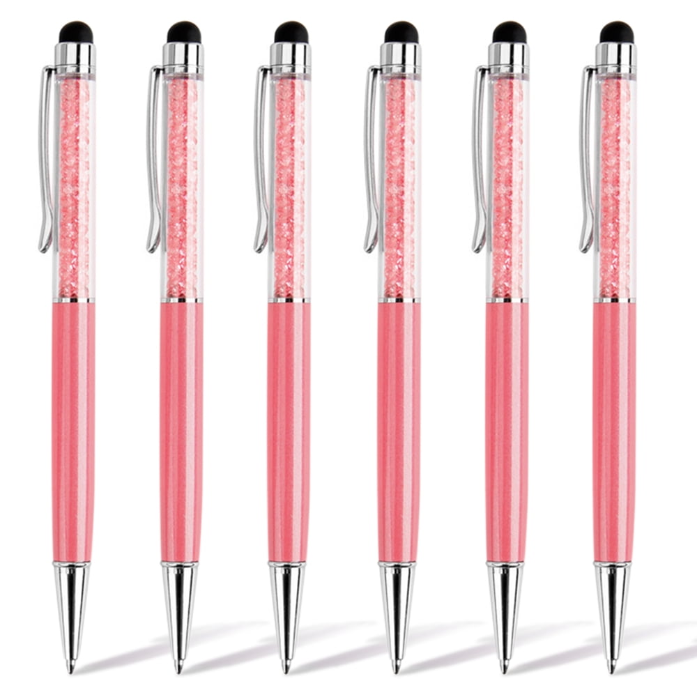 Pen Retractable Note RETON 6-Piece 2-in-1 Pen Ballpoint Pen, Black Ink, Retractable Crystal ...