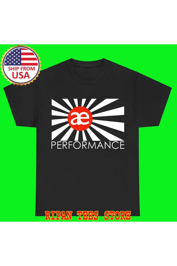 RETRO AE Racing Performance Black T-Shirt Size S - 5XL