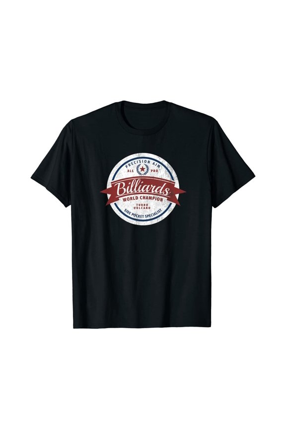 RETRO BILLIARDS World Champion “Side Pocket Specialist” T-Shirt by Turbo Volcano
