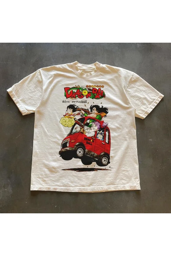 RETRO DB Z 90S ANIME T-SHIRT WHITE S-5XL