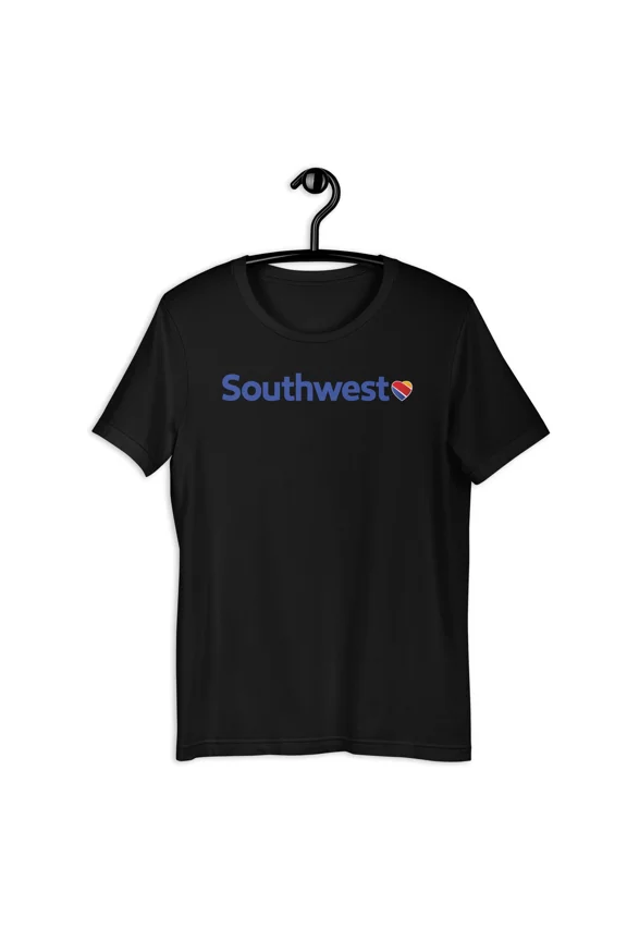 RETRO Hot!! Southwest Airlines Logo Unisex Tee S-5XL Flight Crew USA