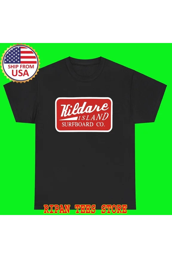 RETRO Kildare Island Surfboard Co Men's Black Size S - 5XL