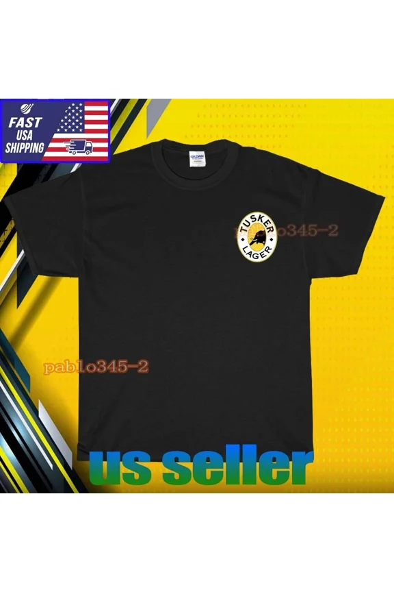 RETRO NEW SHIRT TUSKER BEER LOGO EMBLEM T-SHIRT UNISEX FUNNY AMERICAN USA SIZE S-5XL