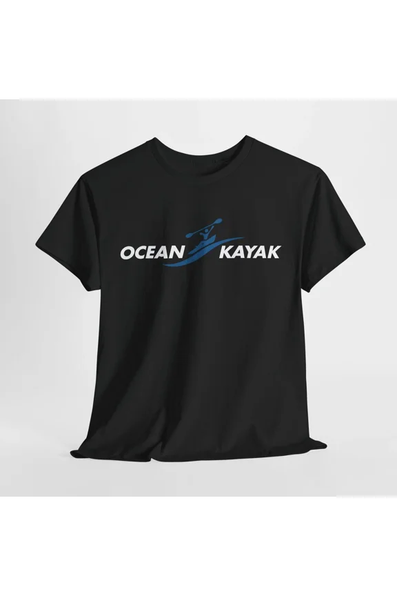 RETRO Ocean Kayak Canoe Logo T-Shirt Paddling Fishing Outdoor Graphic Unisex Tee S-5XL