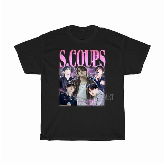 RETRO S.COUPS Shirt, S.coups limited Vintage Shirt, S.coups Retro 90s Tshirt, S.coups Bootleg Tee, S.coups Sweater, Seventeen,Black Color,Size L