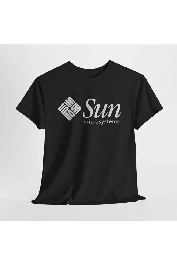 RETRO Sun Microsystems Vintage Logo Computer Geek Graphic Tee Charcoal T-Shirt S-5XL