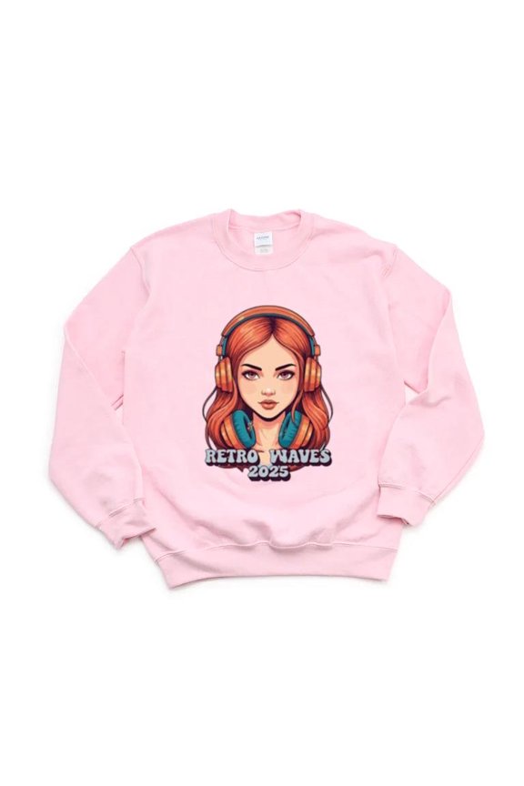 RETRO WAVES 2025 Synthwave Vaporwave Future Aesthetic Sweatshirt, for men & women, up to size 5XL