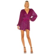 RETROFETE Women's Magenta Sequined Gabrielle Robe Dress Size Small