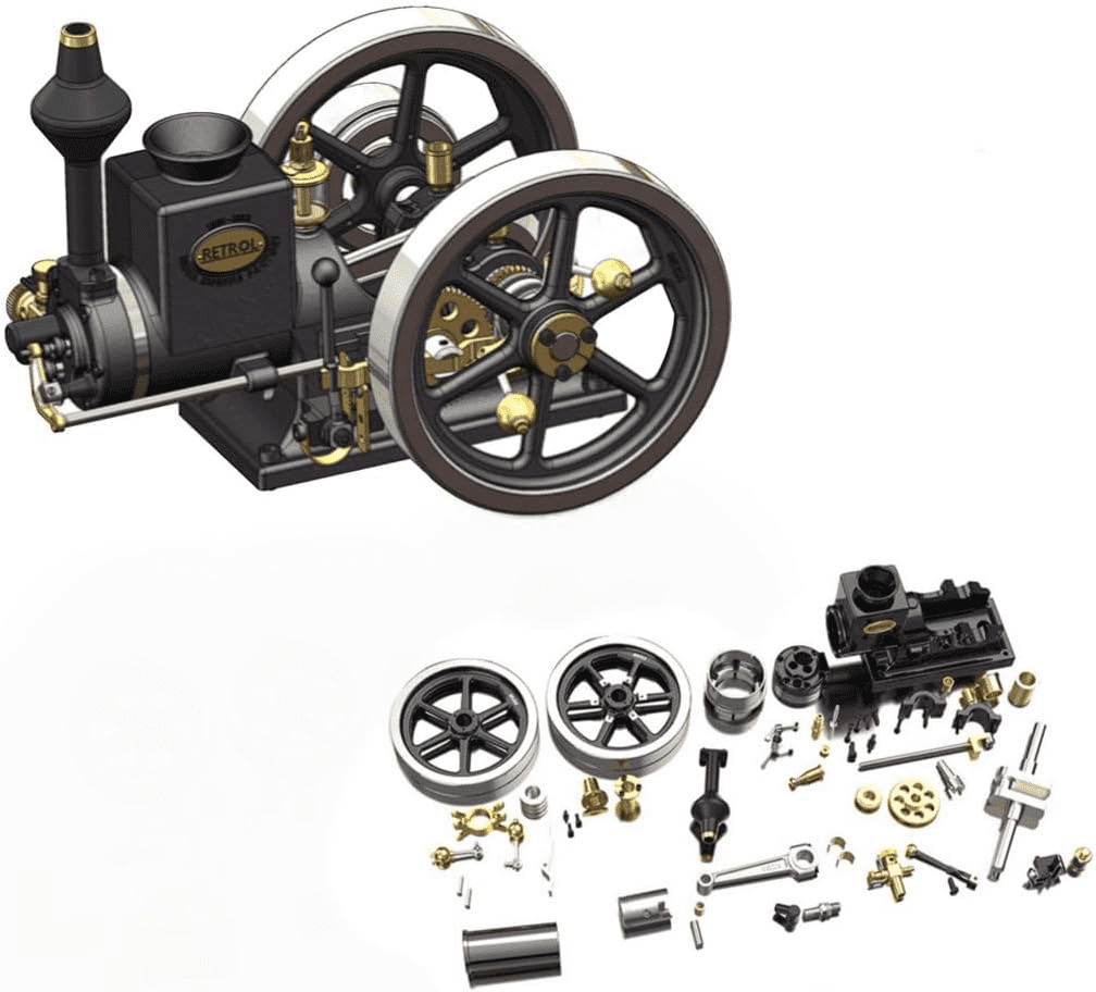 Mengine Modelworks Rws RETROL HM-01 Hit and Miss Engine Model That Works 4- Stroke Horizontal ...