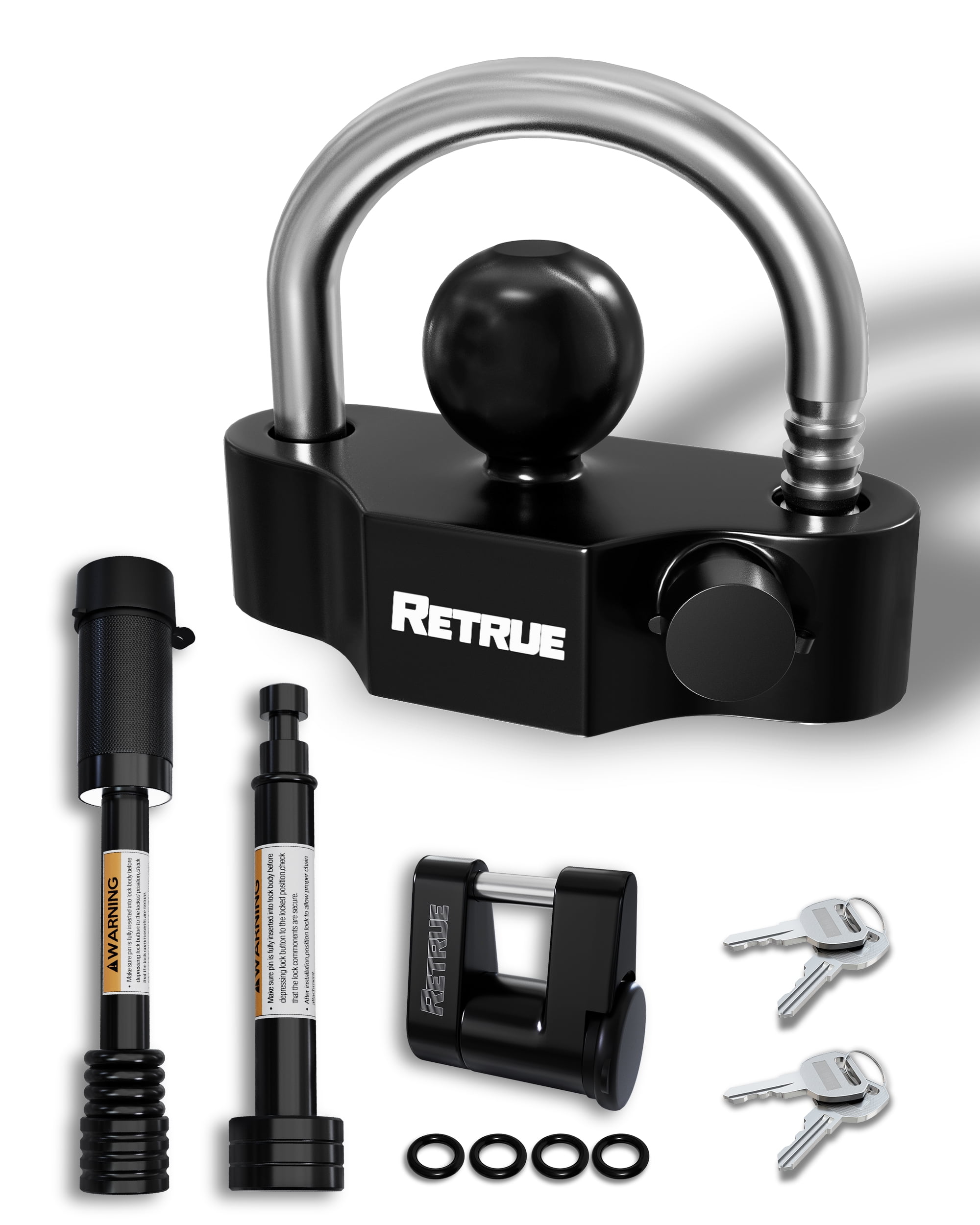 Lock Recievers On Frame RETRUE Heavy-Duty Keyed-Alike Trailer Lock Set - Universal Coupler ...